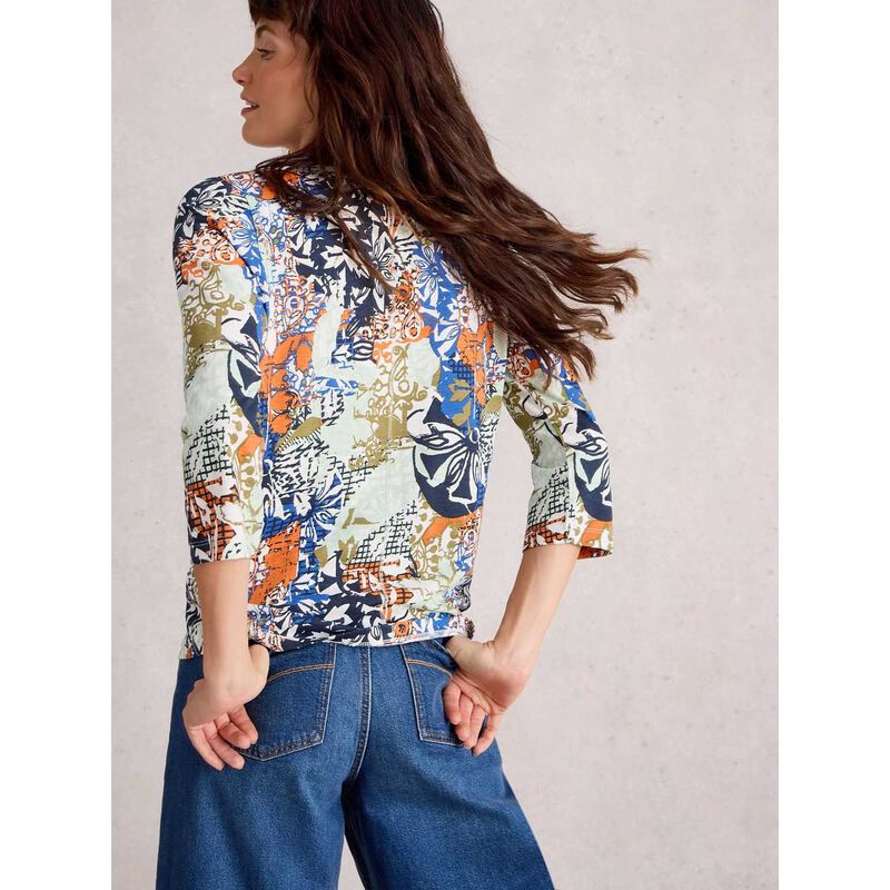 White Stuff Nelly 3/4 Sleeve Tee image number 1